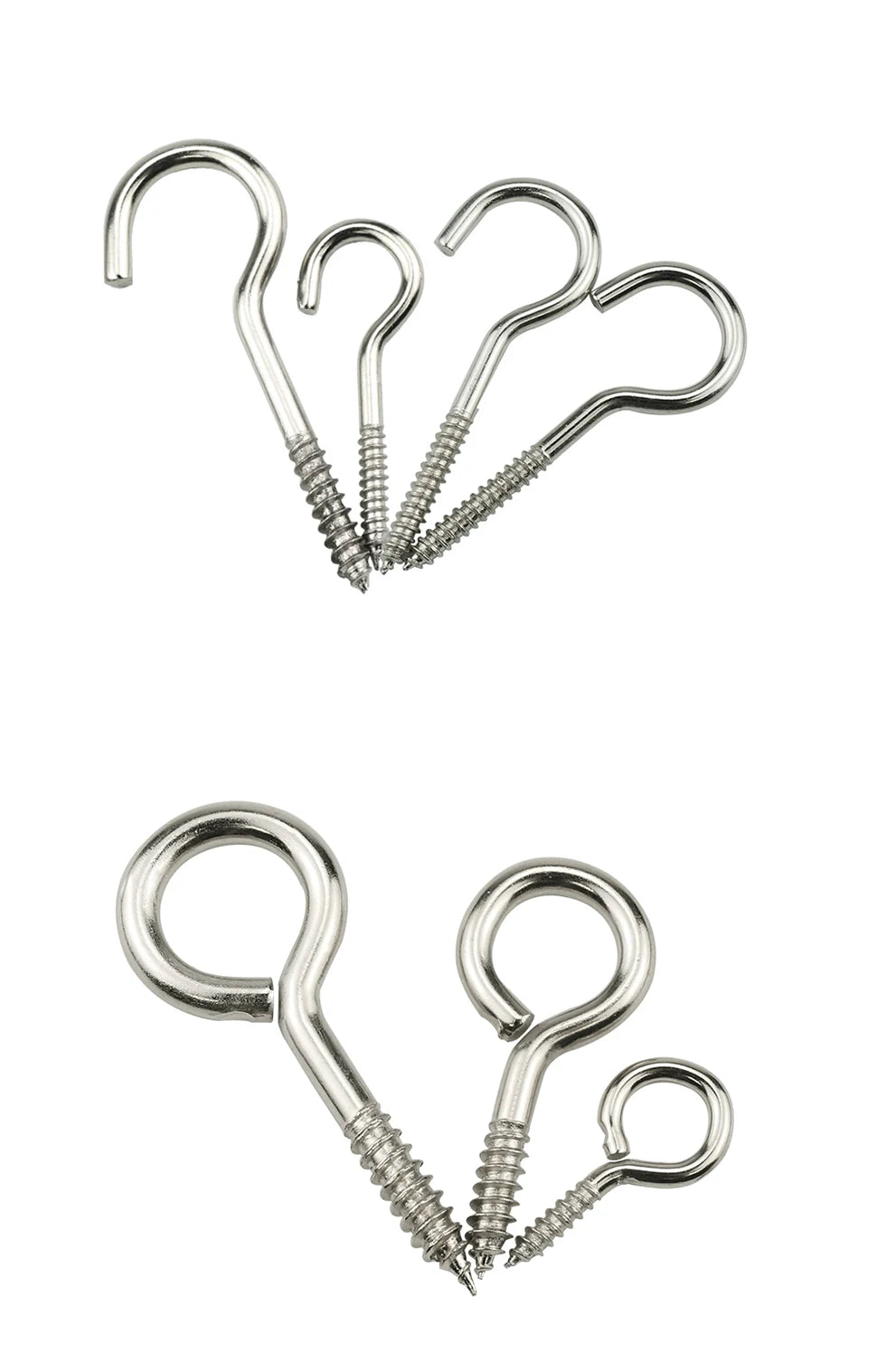 Self-tapping Hook Screw Large Heavy Duty Eye Hooks 30/20/10pcs Wood Sheep Eye Screws Large Hooking Bolt for Wood Securing Light