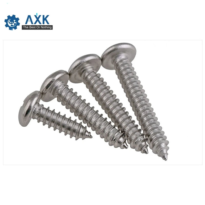 DIN7981 M2.2 M3 M3.5 M4 M4.2 M4.8 GB845 304 Stainless Steel Cross Recessed Pan Head Screws Phillips Self-tapping Wood Screws