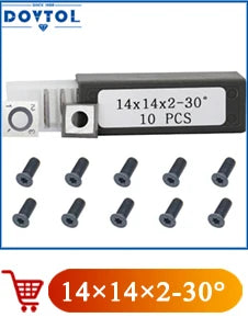 500PCS M5x10 Screws For Woodworking Replacement Carbide Inserts 14x14x2.0 Or 15x15x2.5