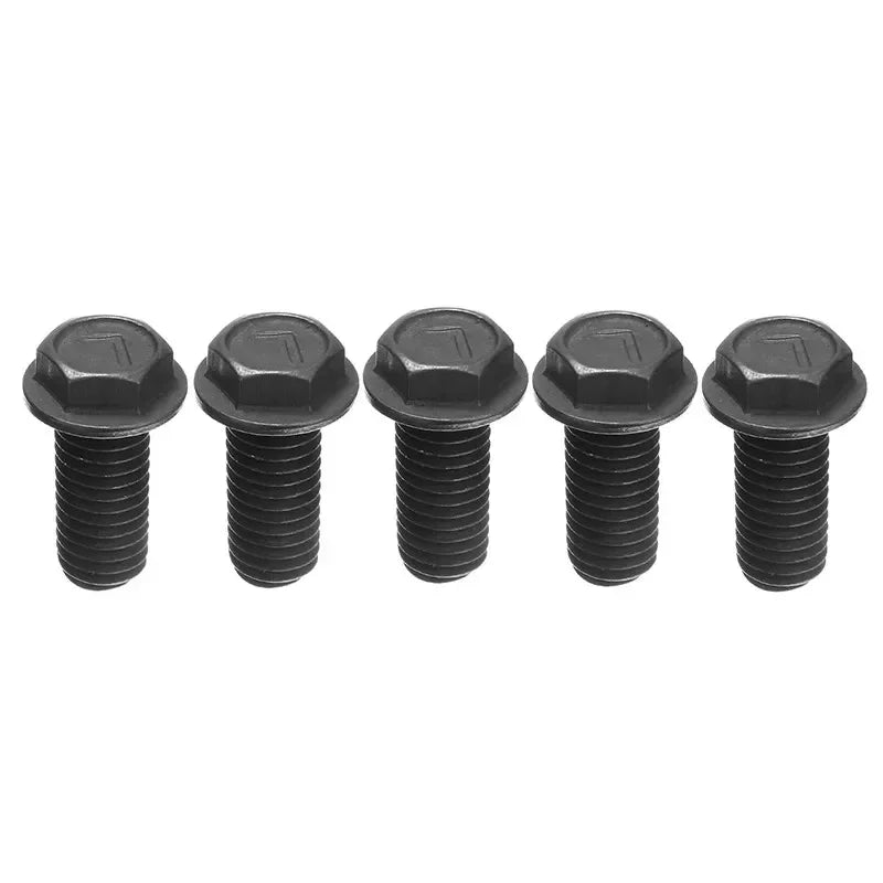 5pcs Saw Blade Screw M8 X 18mm Left Hand Thread Hex Flange For Cutting Machine Carbon Steel Material Not Easy To Rust Tool Parts