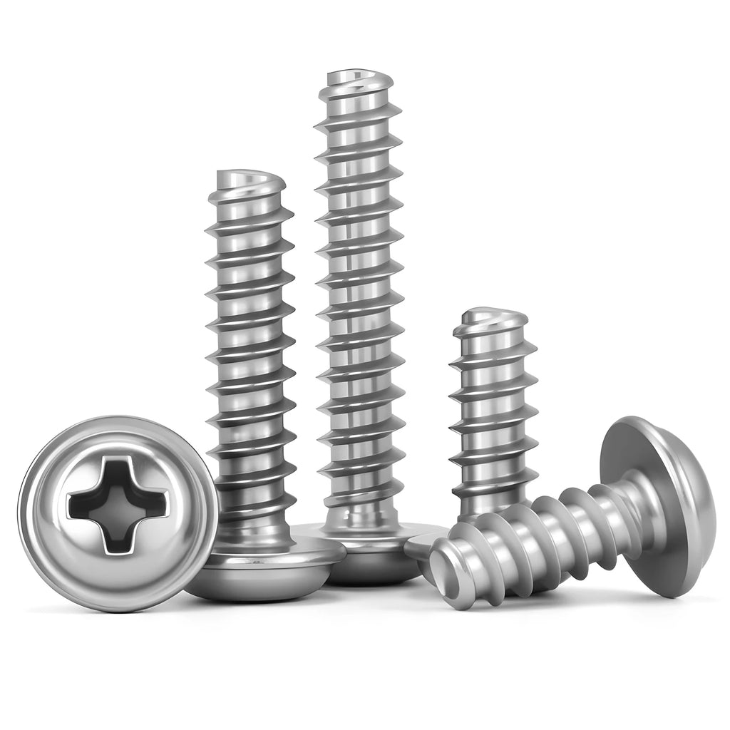 30-200pcs Phillips Screw PWB Round Head With Washer Self- tapping Screw PWB Screw for Woodworking M1.7 M2 M2.3 M2.6 M3 M3.5 M4