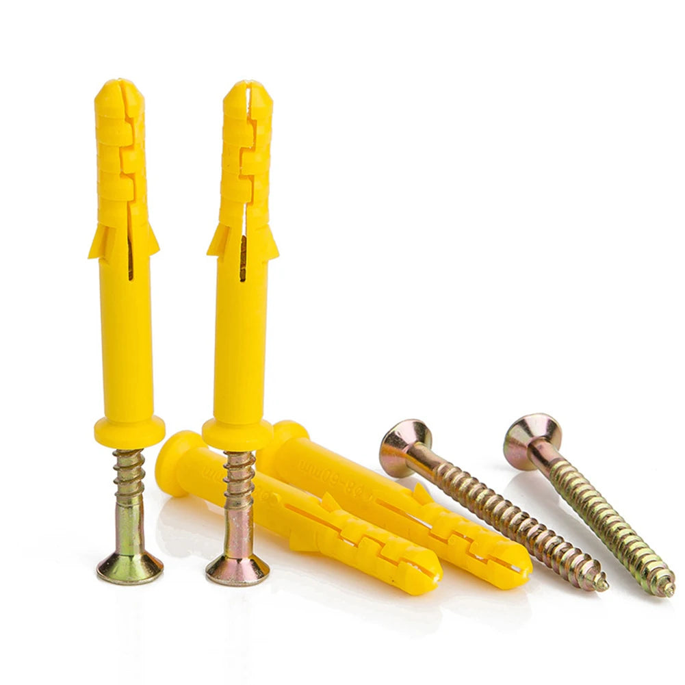 40/50pcs Self-Tapping Screws Kit Stainless Steel Expansion Screws Cross Tips Wall Anchors And Screws For Drywall M6x40 M6×30