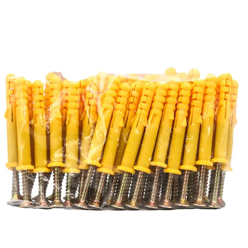 40/50pcs Self-Tapping Screws Kit Stainless Steel Expansion Screws Cross Tips Wall Anchors And Screws For Drywall M6x40 M6×30