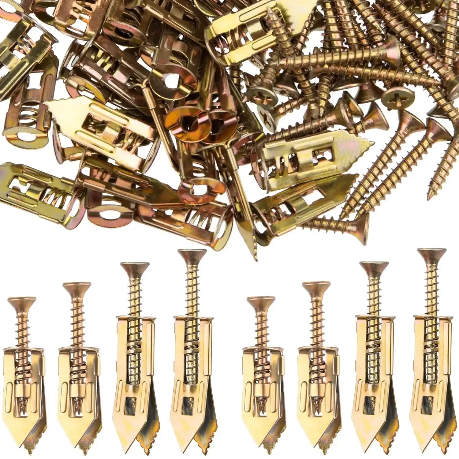 10PCS Self-Drilling For Gypsum Board Plasterboard Wall Fixing Plug Screws Kit Dowel Fixing Tools Screws Expansion Nails