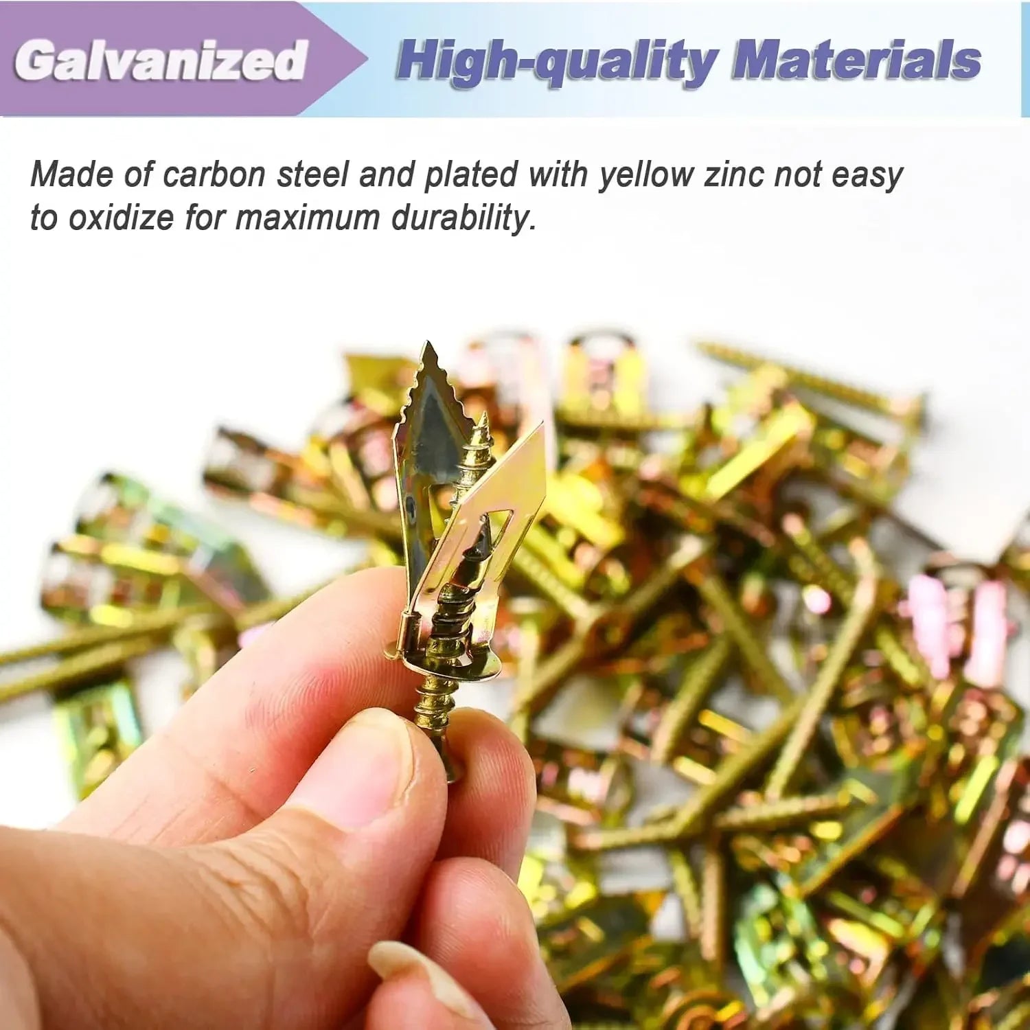 10PCS Self-Drilling For Gypsum Board Plasterboard Wall Fixing Plug Screws Kit Dowel Fixing Tools Screws Expansion Nails