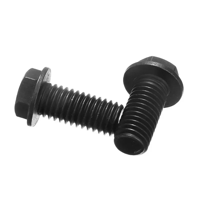 5pcs Saw Blade Screw M8 X 18mm Left Hand Thread Hex Flange For Cutting Machine Carbon Steel Material Not Easy To Rust Tool Parts