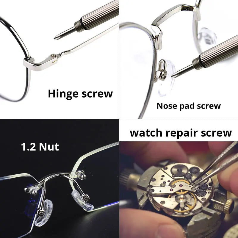 Eyeglass Repair Screws Glasses Accessories Watch Parts Spectacle Complete Tools Kit