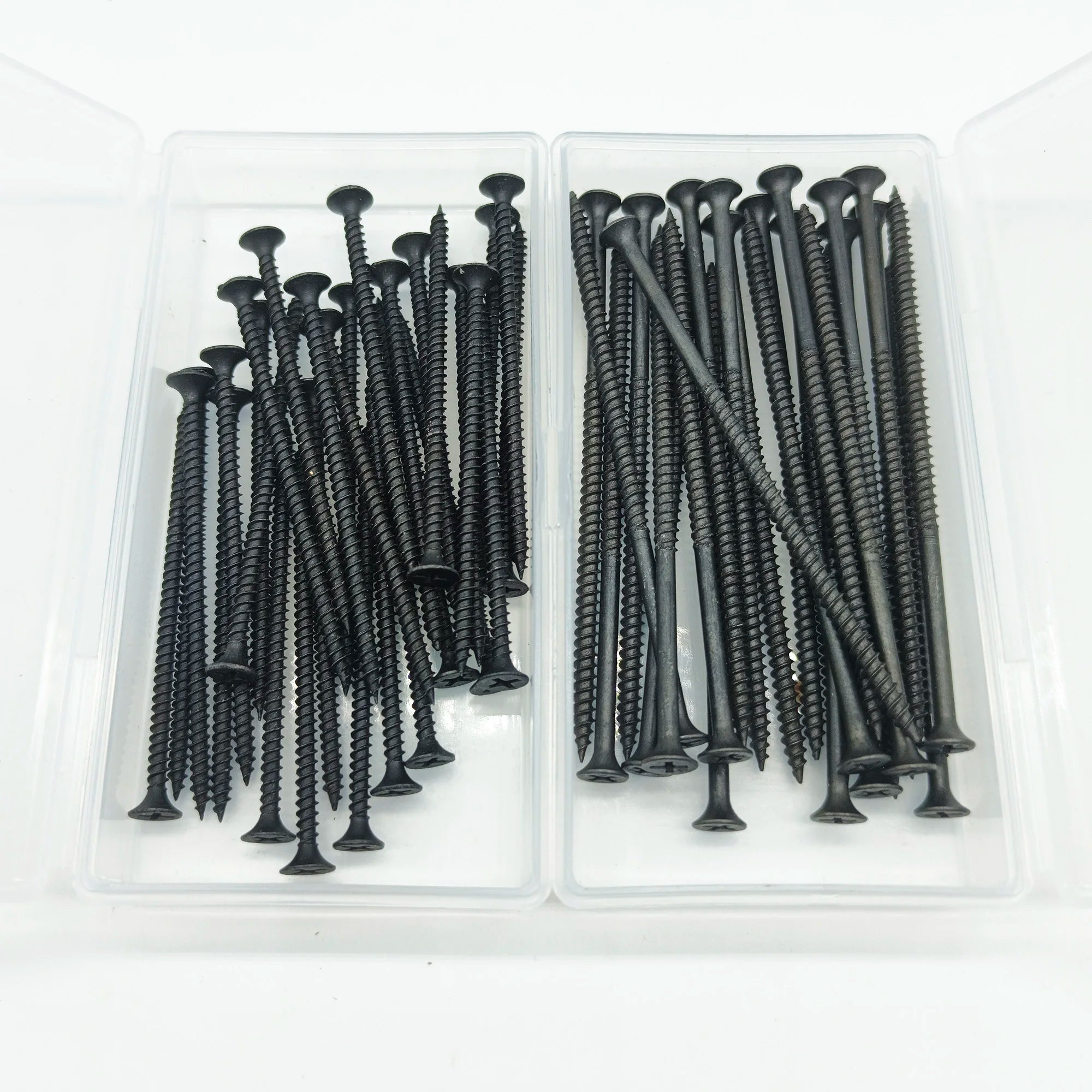 #8 x 2" Wood Screw 25/30pcs Black Phosphate Coated Stainless Flat Truss Head Fast Self Tapping Drywall Screws