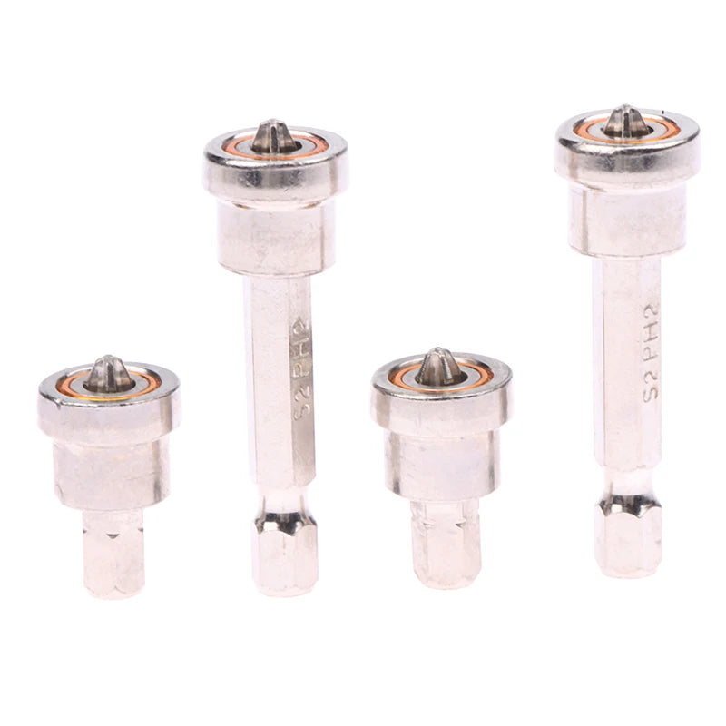 1/5PCS 25/50mm Plasterboard Positioning Screwdriver Bit With Magnetic Ring 1/4inch Hex Shank Screws Batch Head For Woodworking