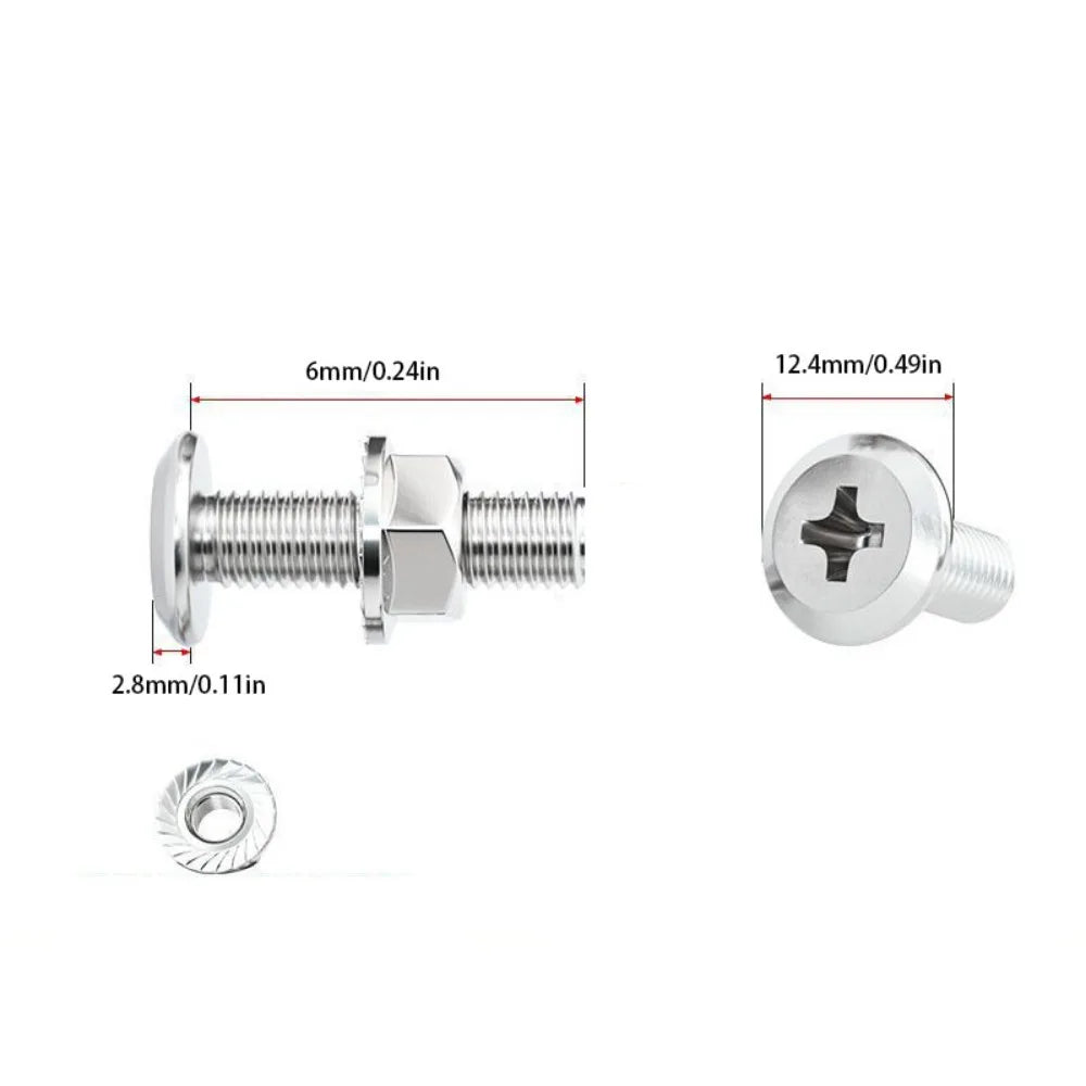 M6 M8 304 Stainless Steel Screws Flat Washers Lock Washers Bolts and Nut Set Cross Recessed Wafer Allen Head Bolt
