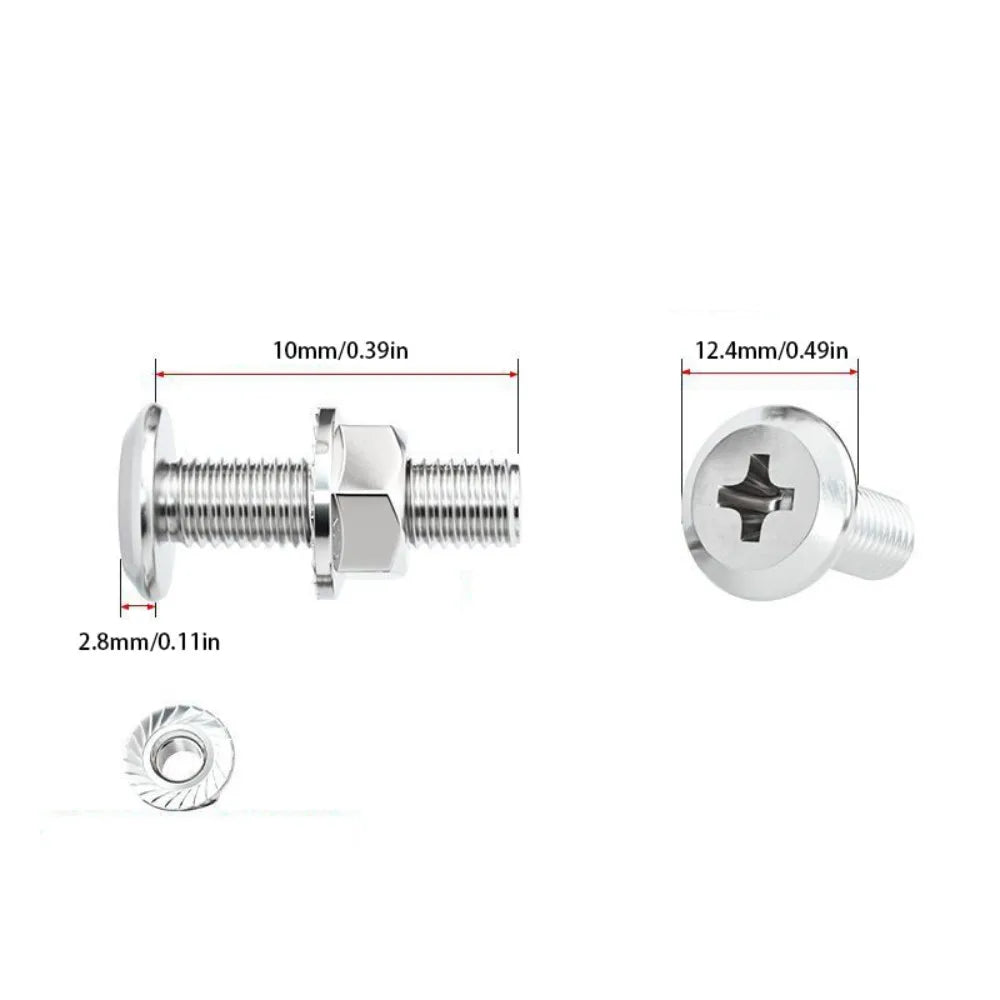 M6 M8 304 Stainless Steel Screws Flat Washers Lock Washers Bolts and Nut Set Cross Recessed Wafer Allen Head Bolt