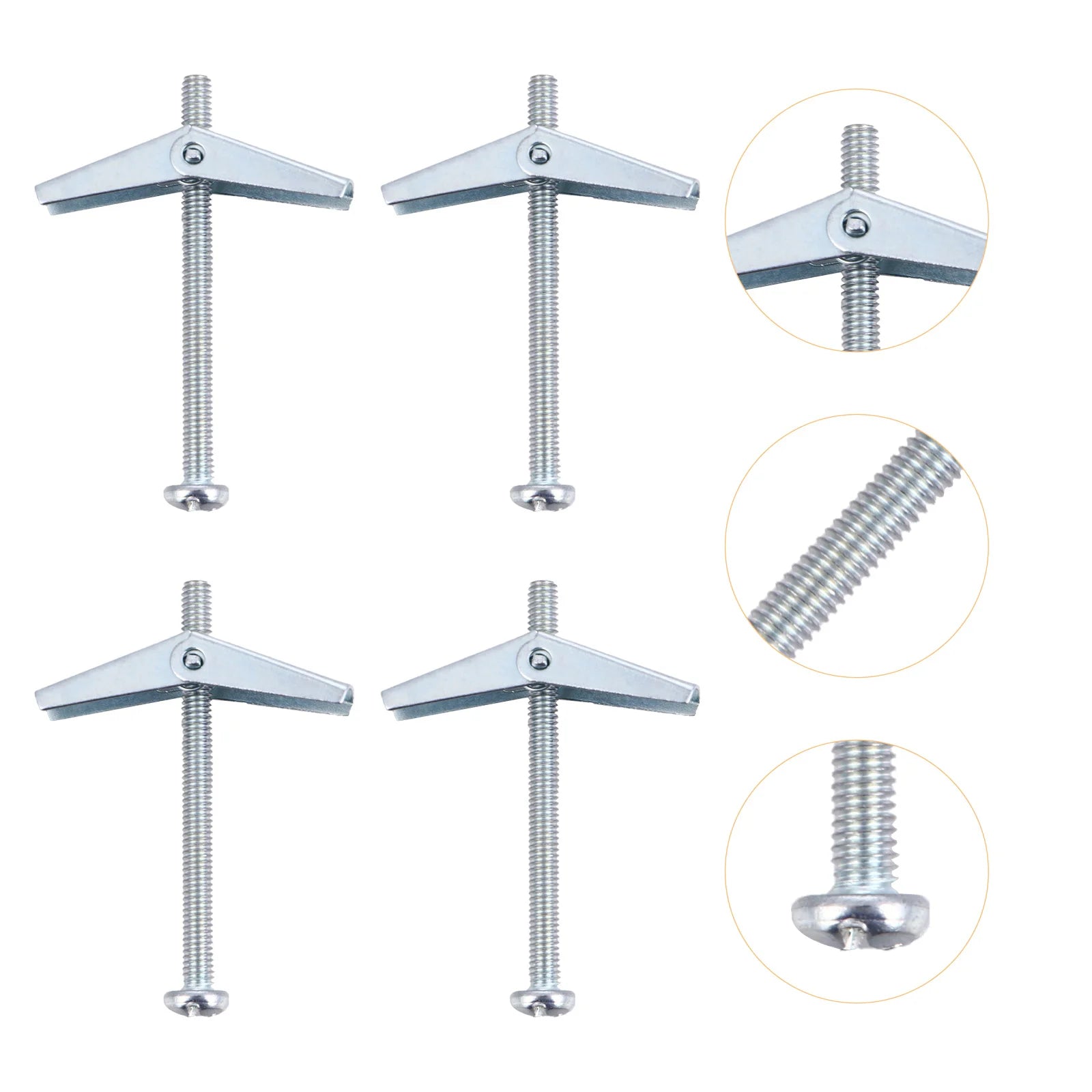 10 Pcs Aircraft Expansion Screw Self Drilling Anchors Tapping Screws Bolt Machine Spring Toggle Anchoring