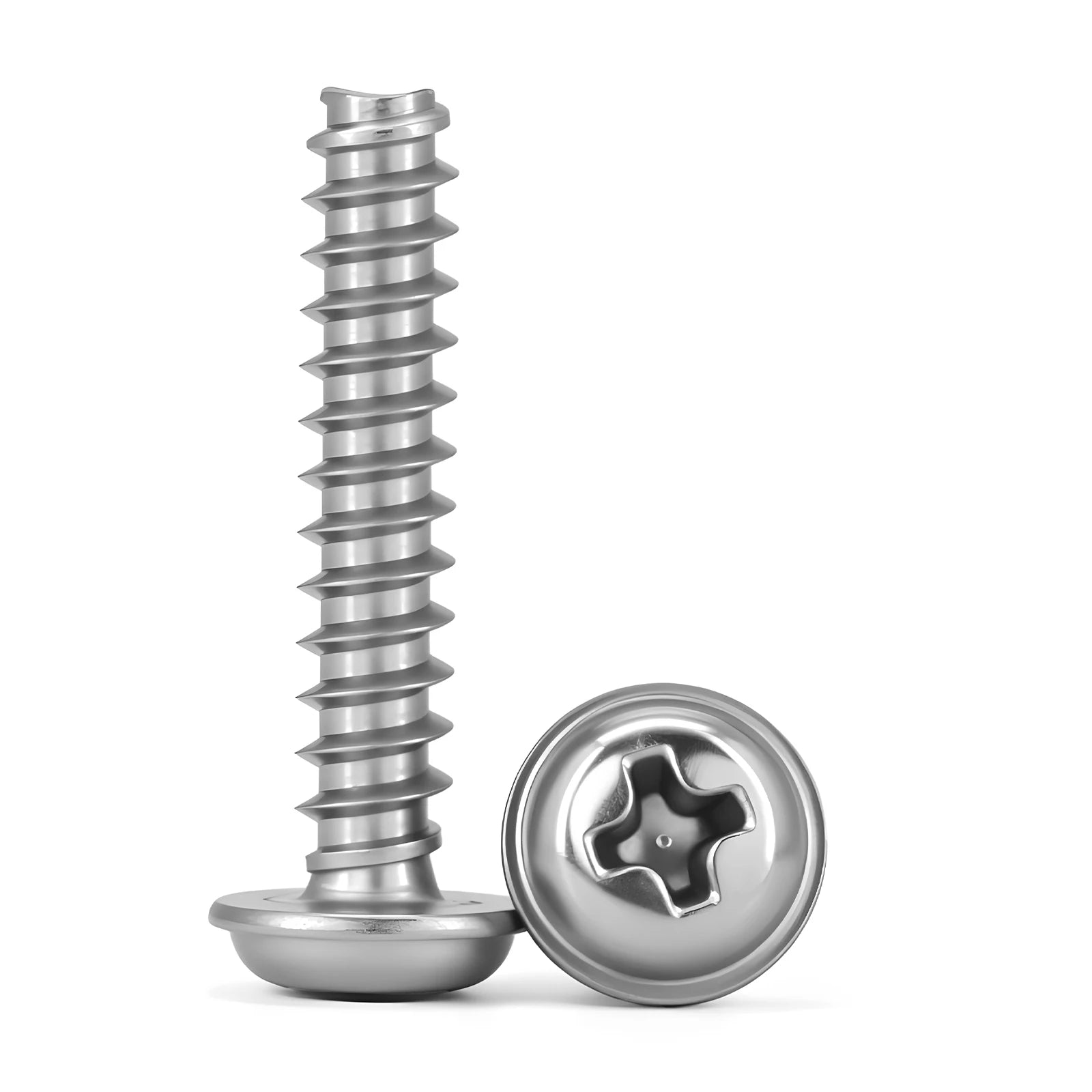 30-200pcs Phillips Screw PWB Round Head With Washer Self- tapping Screw PWB Screw for Woodworking M1.7 M2 M2.3 M2.6 M3 M3.5 M4