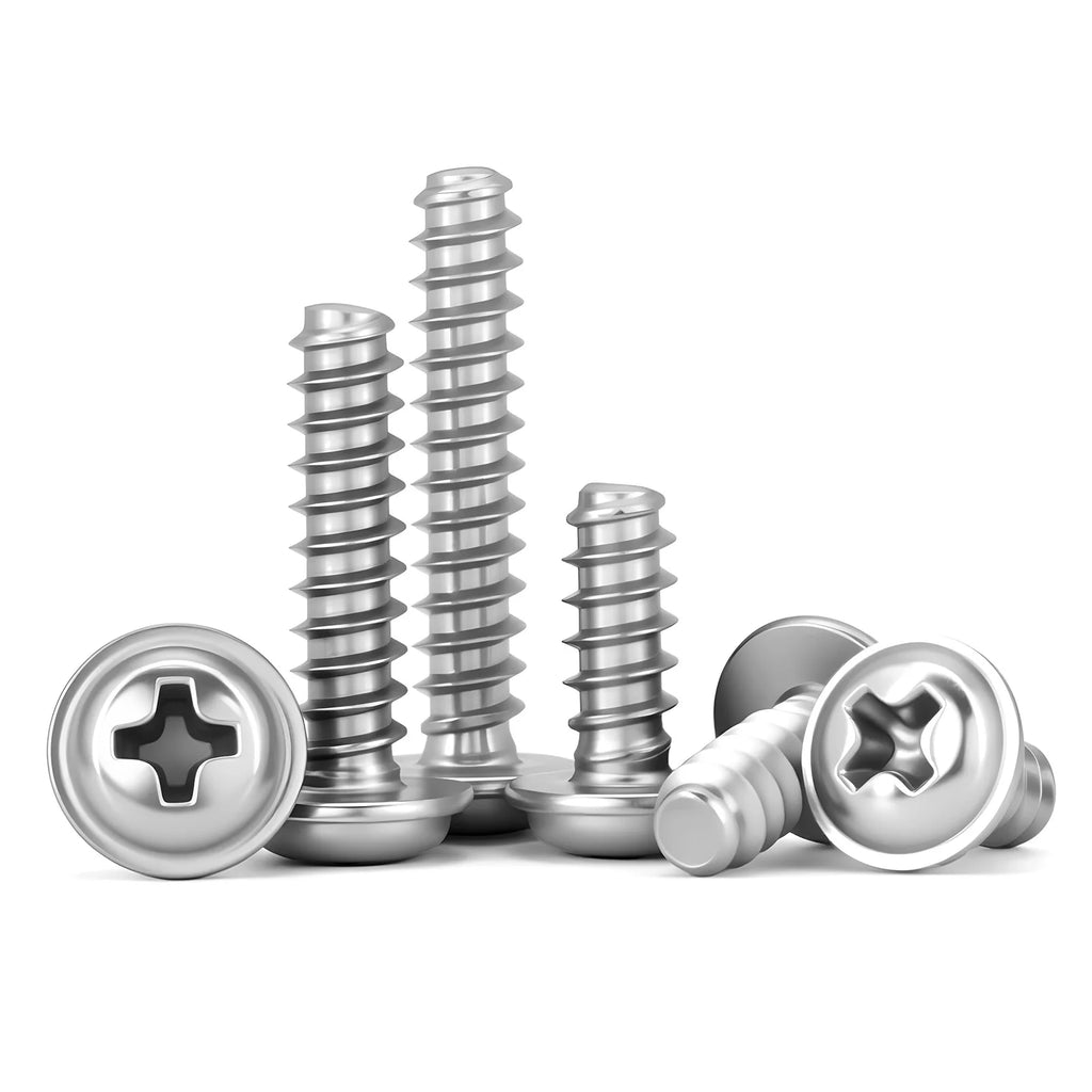 30-200pcs Phillips Screw PWB Round Head With Washer Self- tapping Screw PWB Screw for Woodworking M1.7 M2 M2.3 M2.6 M3 M3.5 M4