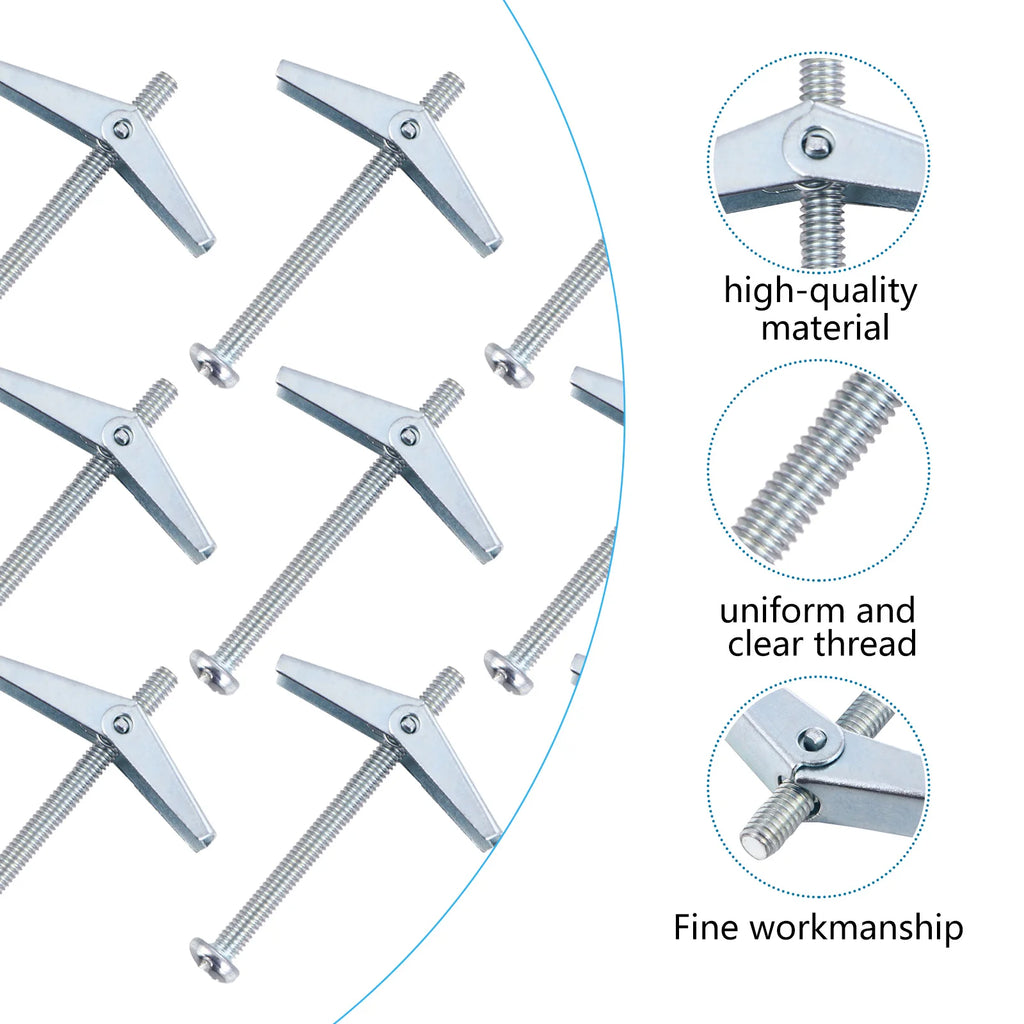 10 Pcs Aircraft Expansion Screw Self Drilling Anchors Tapping Screws Bolt Machine Spring Toggle Anchoring