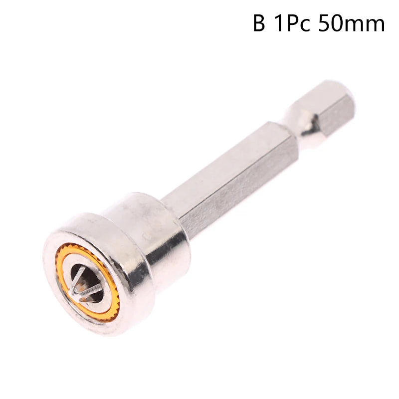 1/5PCS 25/50mm Plasterboard Positioning Screwdriver Bit With Magnetic Ring 1/4inch Hex Shank Screws Batch Head For Woodworking