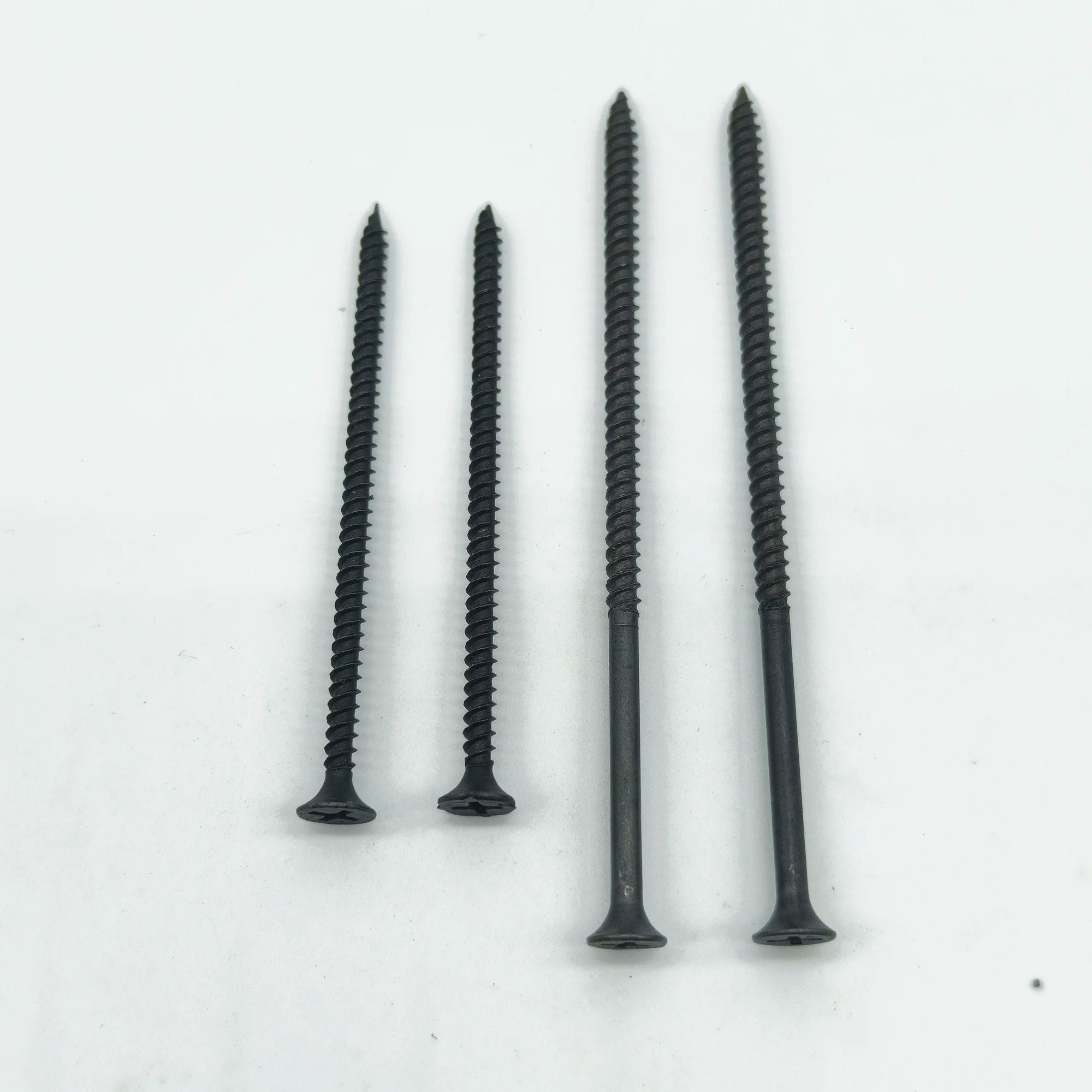 #8 x 2" Wood Screw 25/30pcs Black Phosphate Coated Stainless Flat Truss Head Fast Self Tapping Drywall Screws