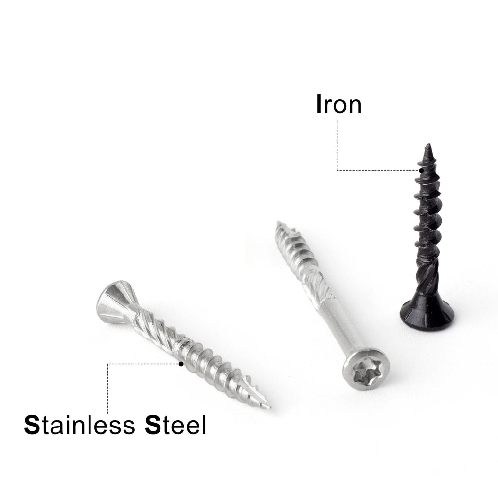 20pcs Torx Slot Knurled Screws Stainless Steel Wood Deck Screws Rust Resistant Six Lobe Self Tapping Fibreboard Drywall Screw