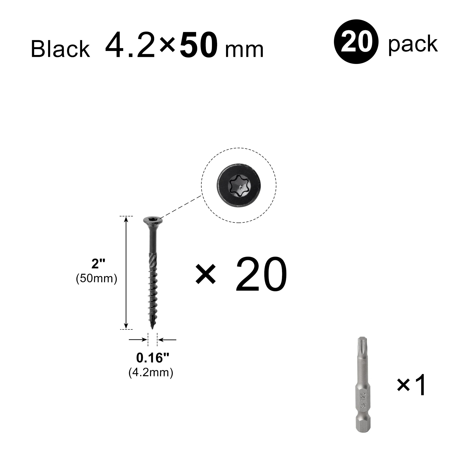 20pcs Torx Slot Knurled Screws Stainless Steel Wood Deck Screws Rust Resistant Six Lobe Self Tapping Fibreboard Drywall Screw