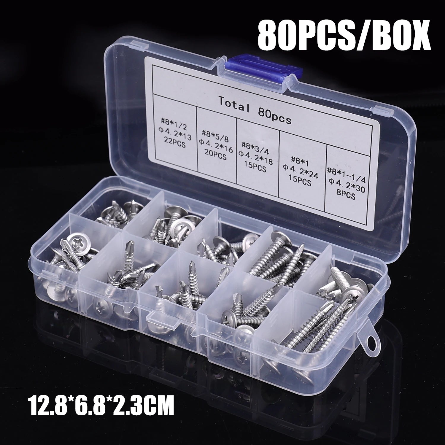 Cross Phillips Head Self-tapping Screw Stainless Steel Self Drilling Screws Kit Fastener High-Strength Wood Sheet Metal Tools