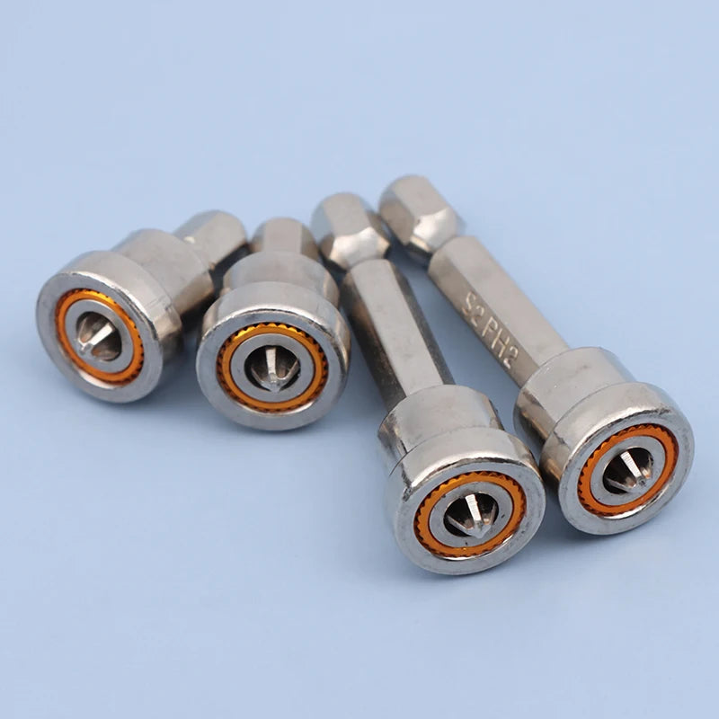 1/5PCS 25/50mm Plasterboard Positioning Screwdriver Bit With Magnetic Ring 1/4inch Hex Shank Screws Batch Head For Woodworking