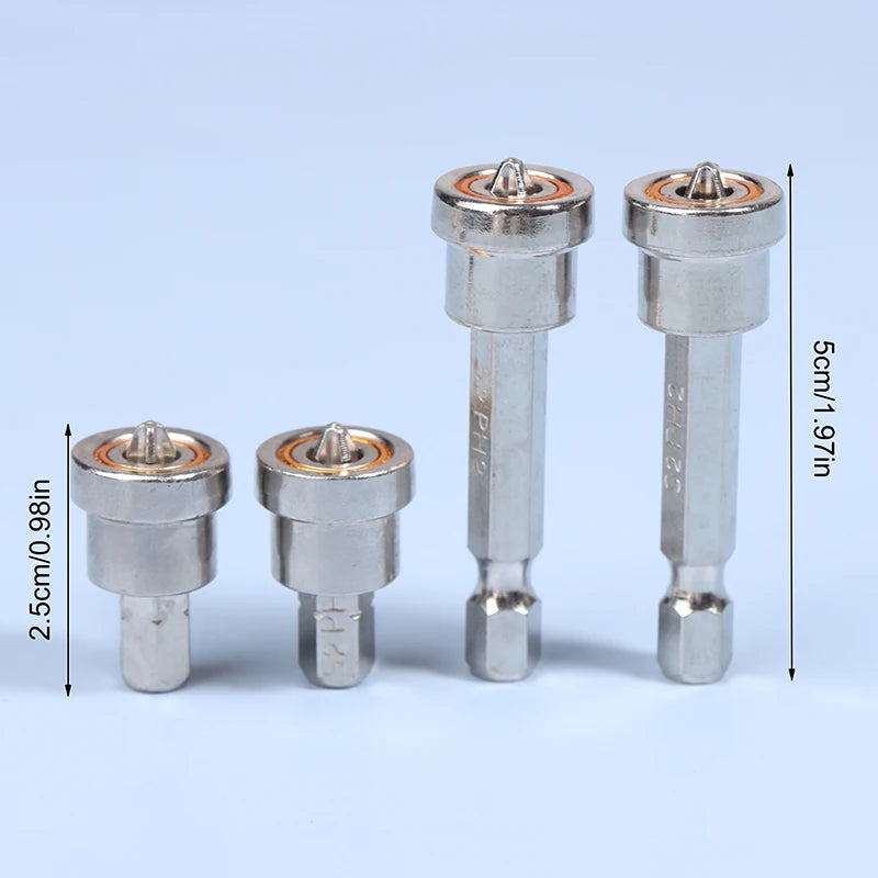1/5PCS 25/50mm Plasterboard Positioning Screwdriver Bit With Magnetic Ring 1/4inch Hex Shank Screws Batch Head For Woodworking