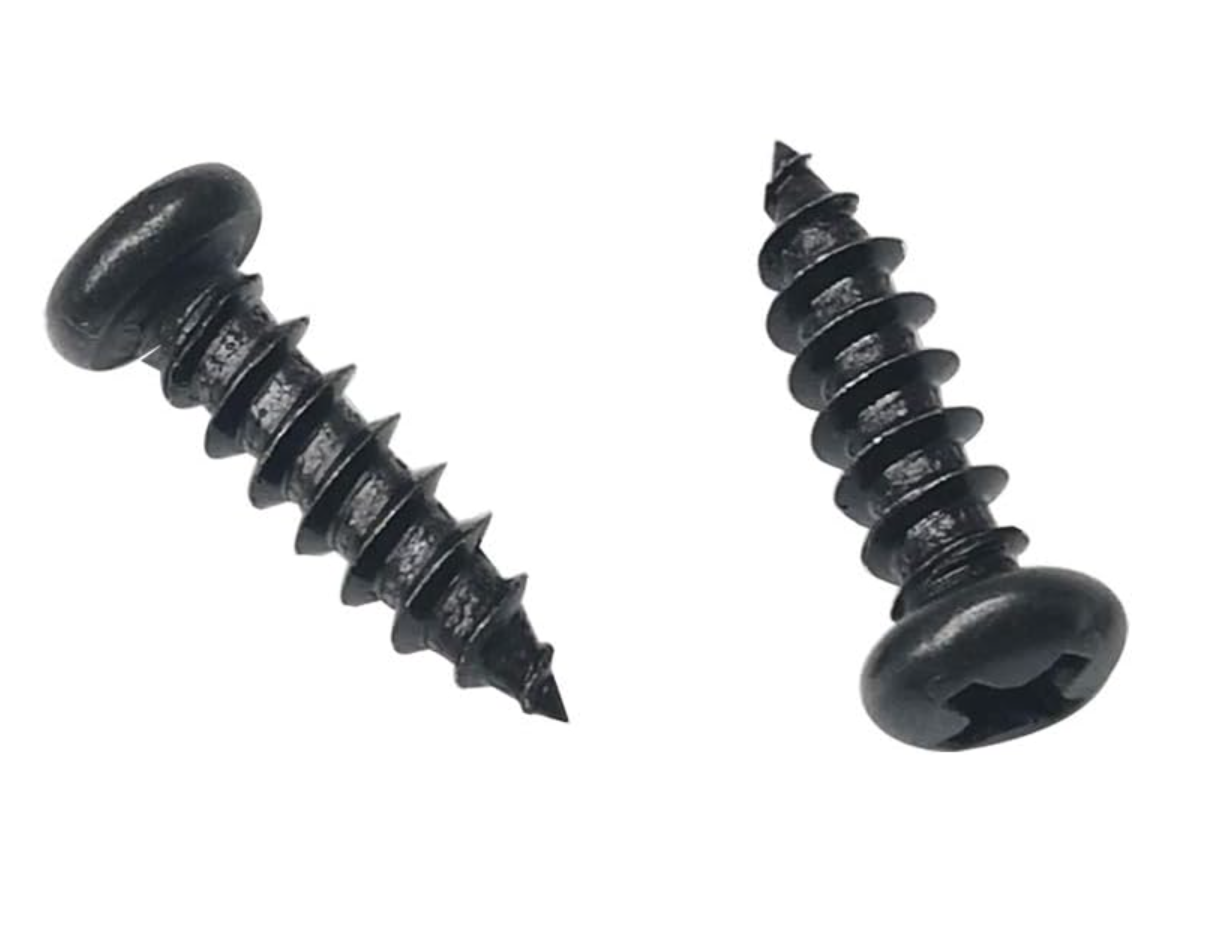 1/2" #8 Wood Screw Pan Head Phillips Black Oxide Coated - 250pcs