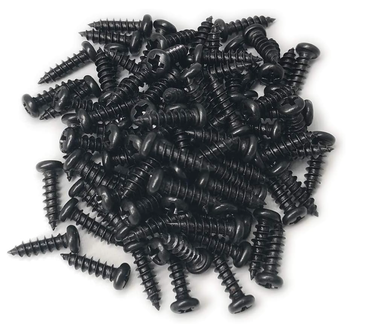1/2" #8 Wood Screw Pan Head Phillips Black Oxide Coated - 250pcs
