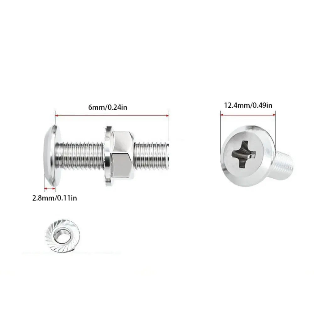 M6 M8 304 Stainless Steel Screws Flat Washers Lock Washers Bolts and Nut Set Cross Recessed Wafer Allen Head Bolt