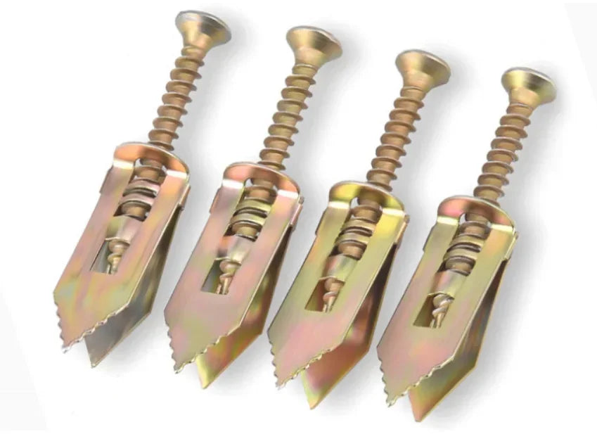 10PCS Self-Drilling For Gypsum Board Plasterboard Wall Fixing Plug Screws Kit Dowel Fixing Tools Screws Expansion Nails