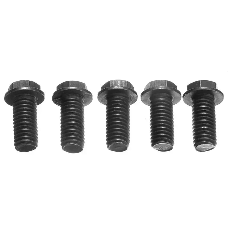 5pcs Saw Blade Screw M8 X 18mm Left Hand Thread Hex Flange For Cutting Machine Carbon Steel Material Not Easy To Rust Tool Parts